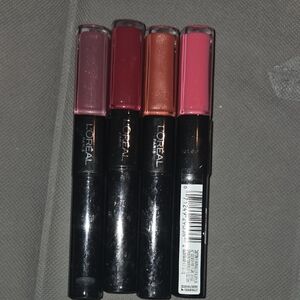 L'Oreal Lipstick Collection - Mauve, Deep Red, Copper, Bright Pink